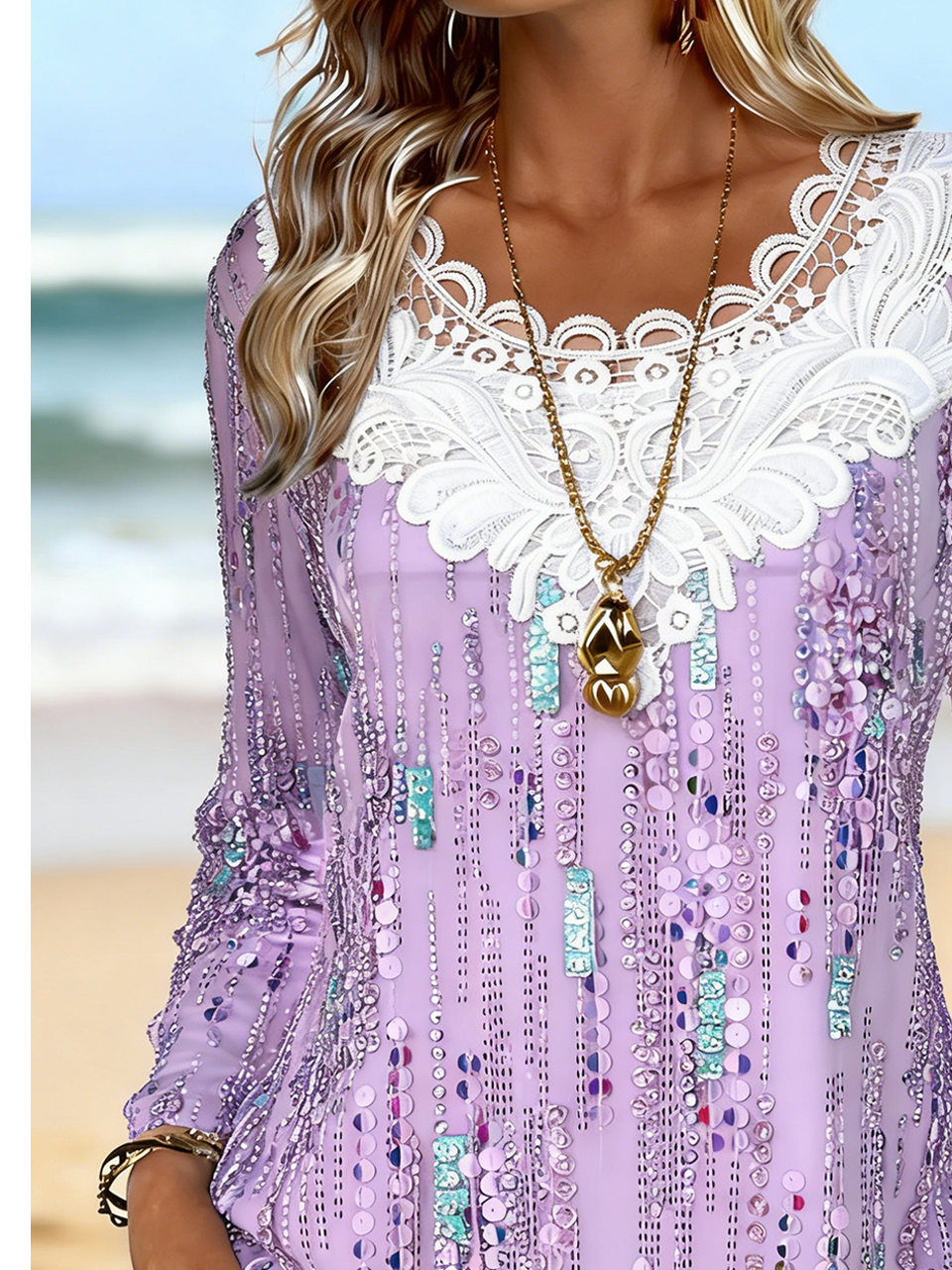 Gradient Pattern Cotton Elegant T-Shirt