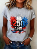 250th anniversary Casual Crew Neck T-Shirt