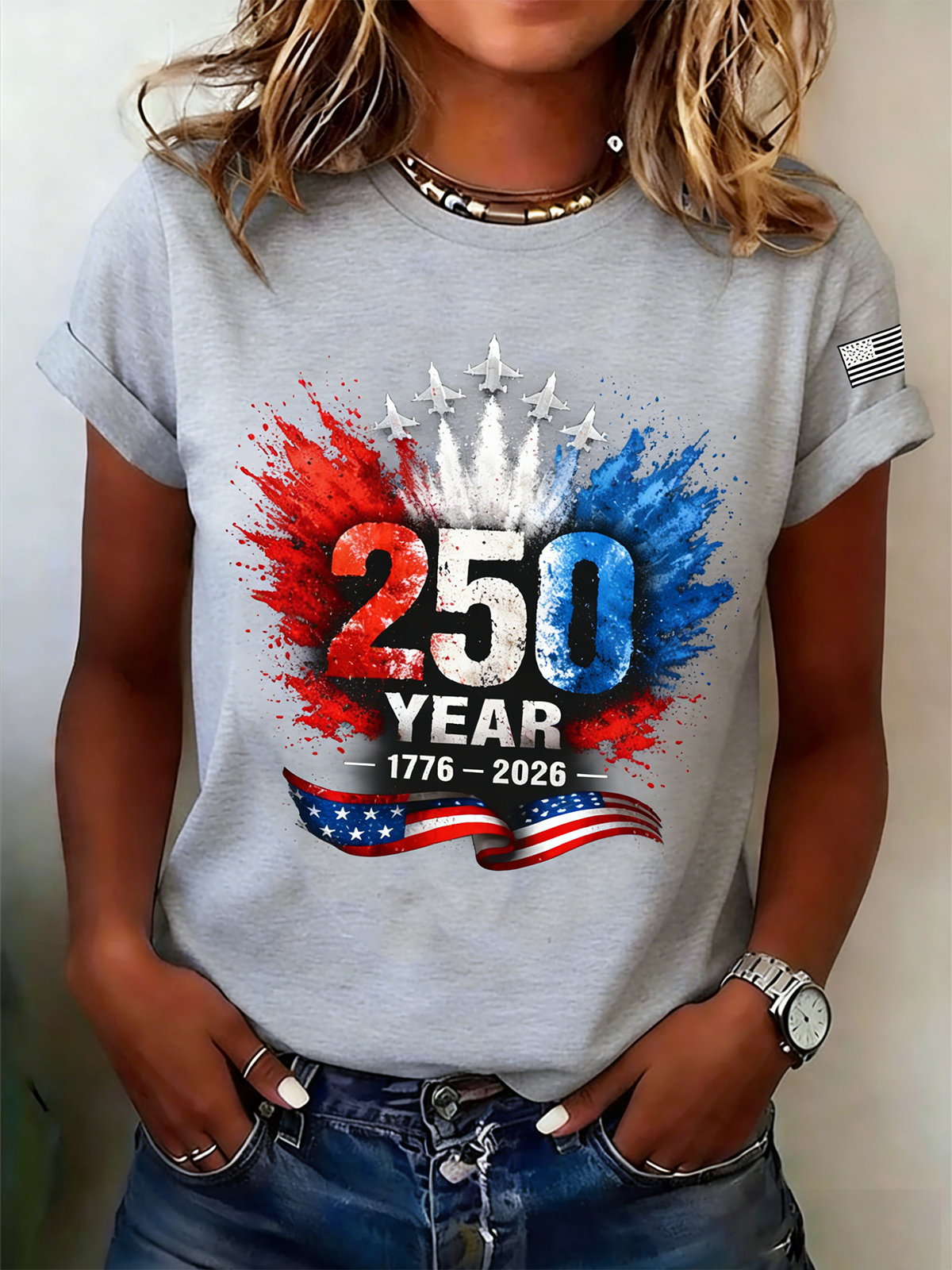 250th anniversary Casual Crew Neck T-Shirt