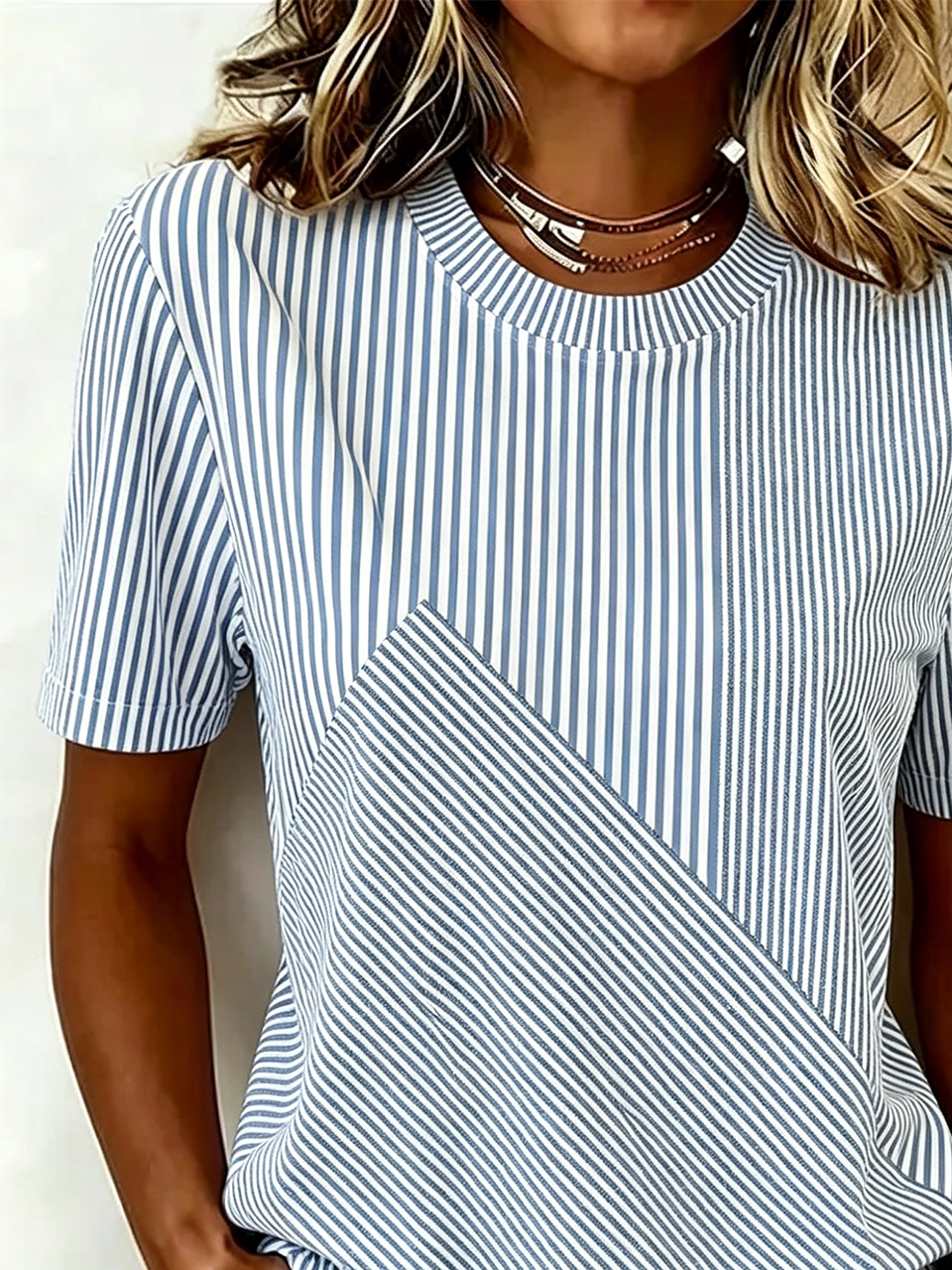Regular Fit Casual Cotton-Blend T-Shirt