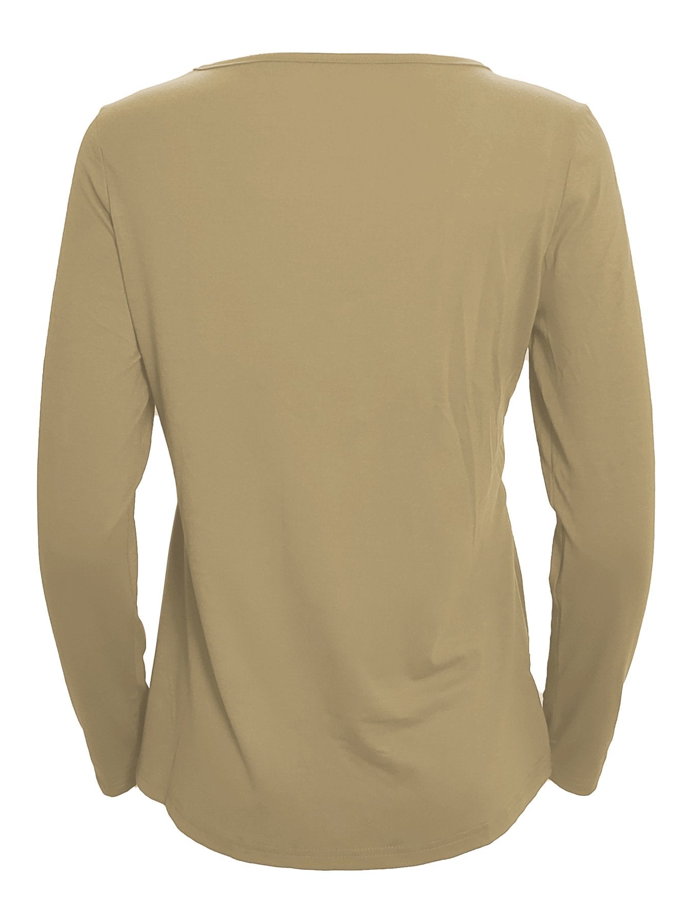 Elegant Commuting Slim Fit Three-Button Casual Solid Color Long-Sleeved Dress Top