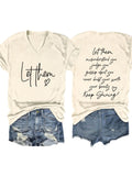 Crew Neck Text Letters Casual T-Shirt