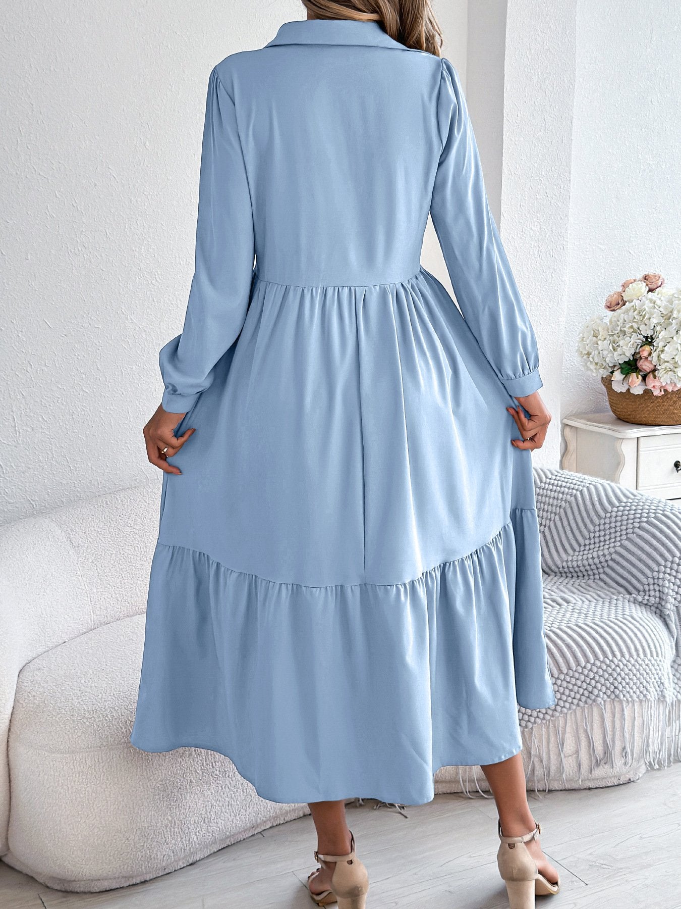 Cotton Casual Plain Regular Fit Dress With No