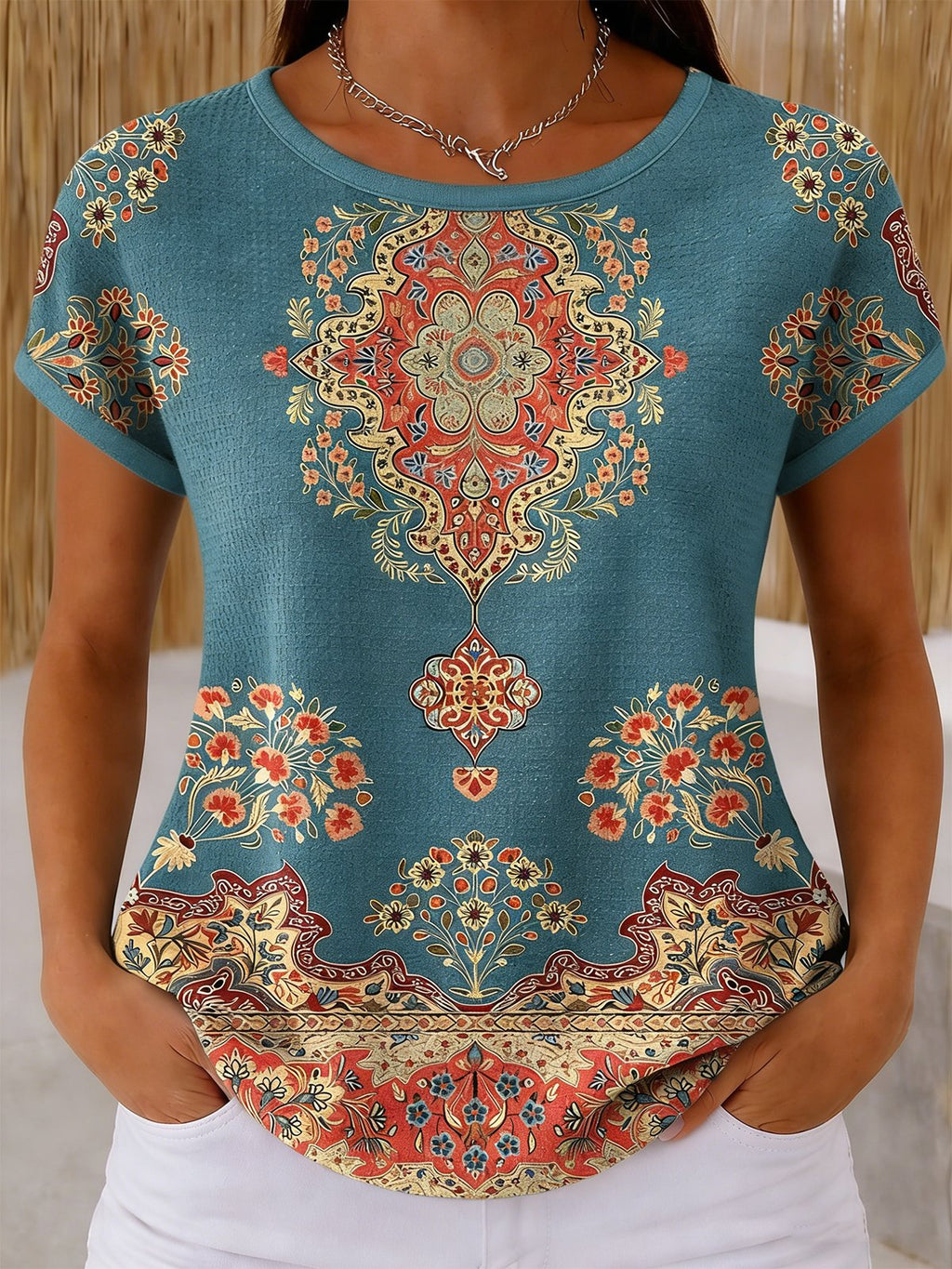 Others Nationality/Ethnic Vintage Loose T-Shirt