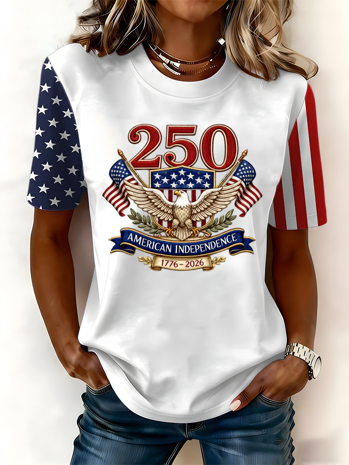 250th anniversary Casual Crew Neck T-Shirt
