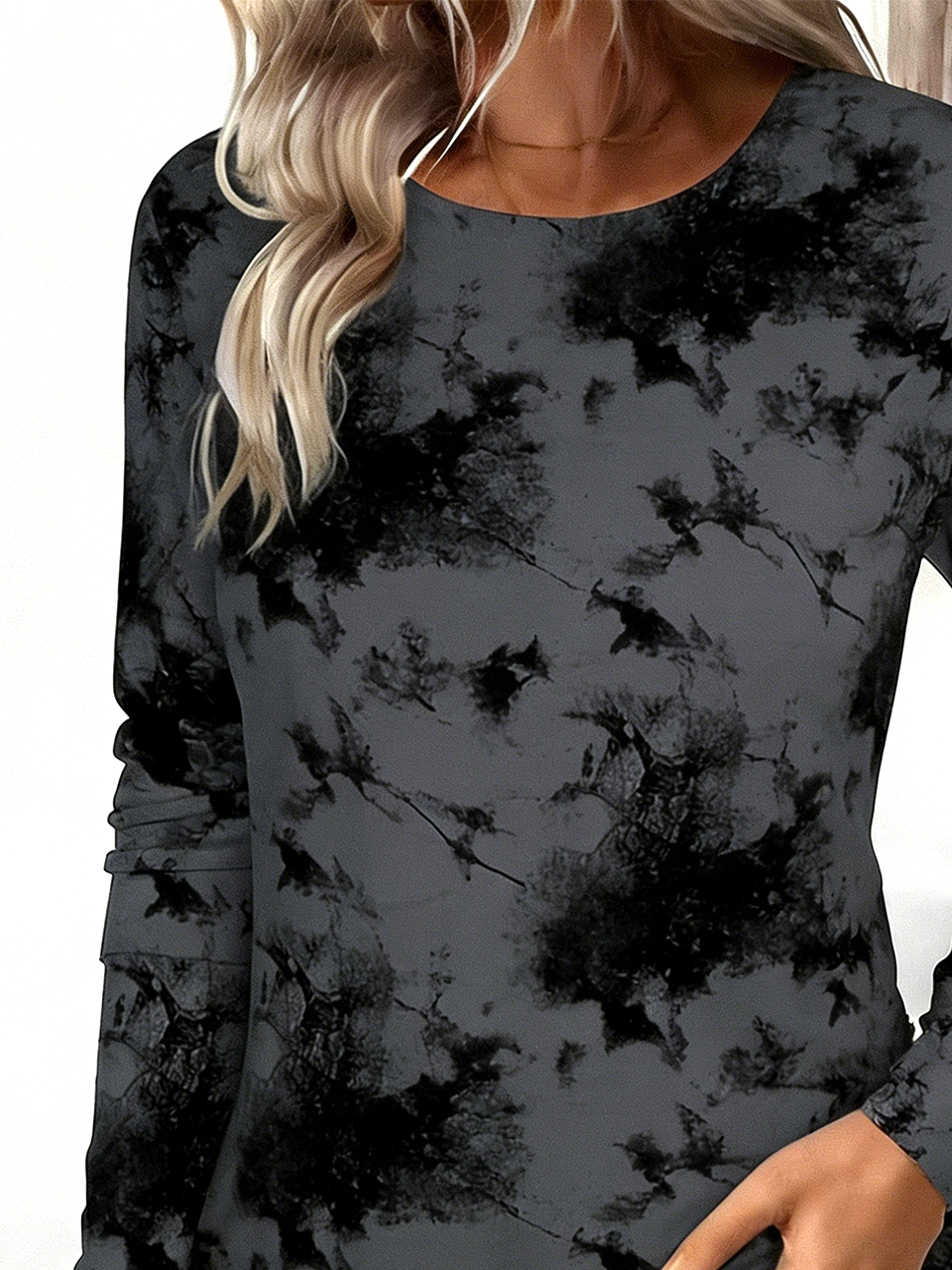 Vintage Loose Cotton-Blend Crew Neck T-Shirt