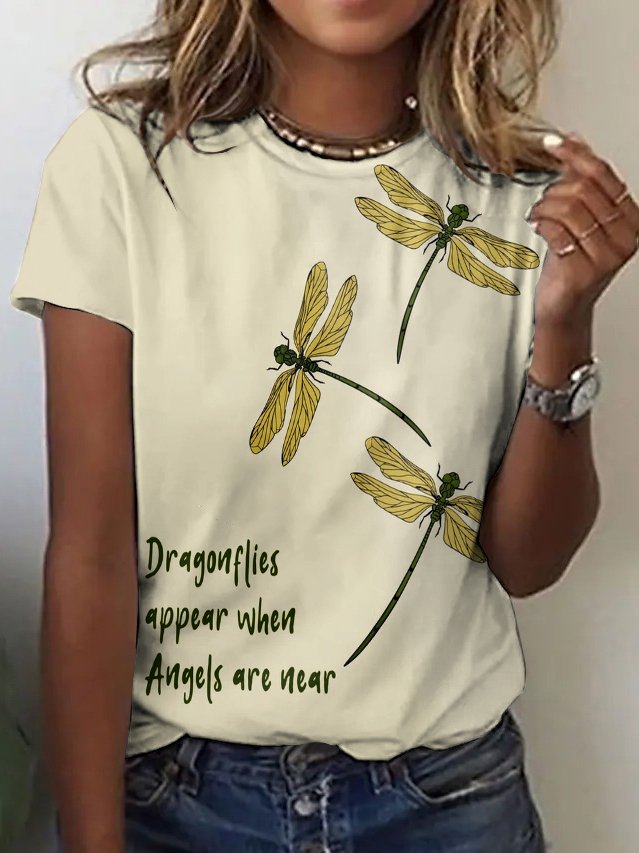 Animal Cotton Casual Crew Neck T-Shirt