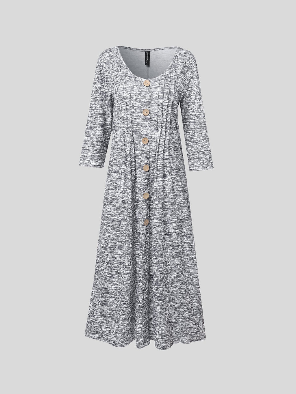 V Neck Plain Regular Fit Casual Dress
