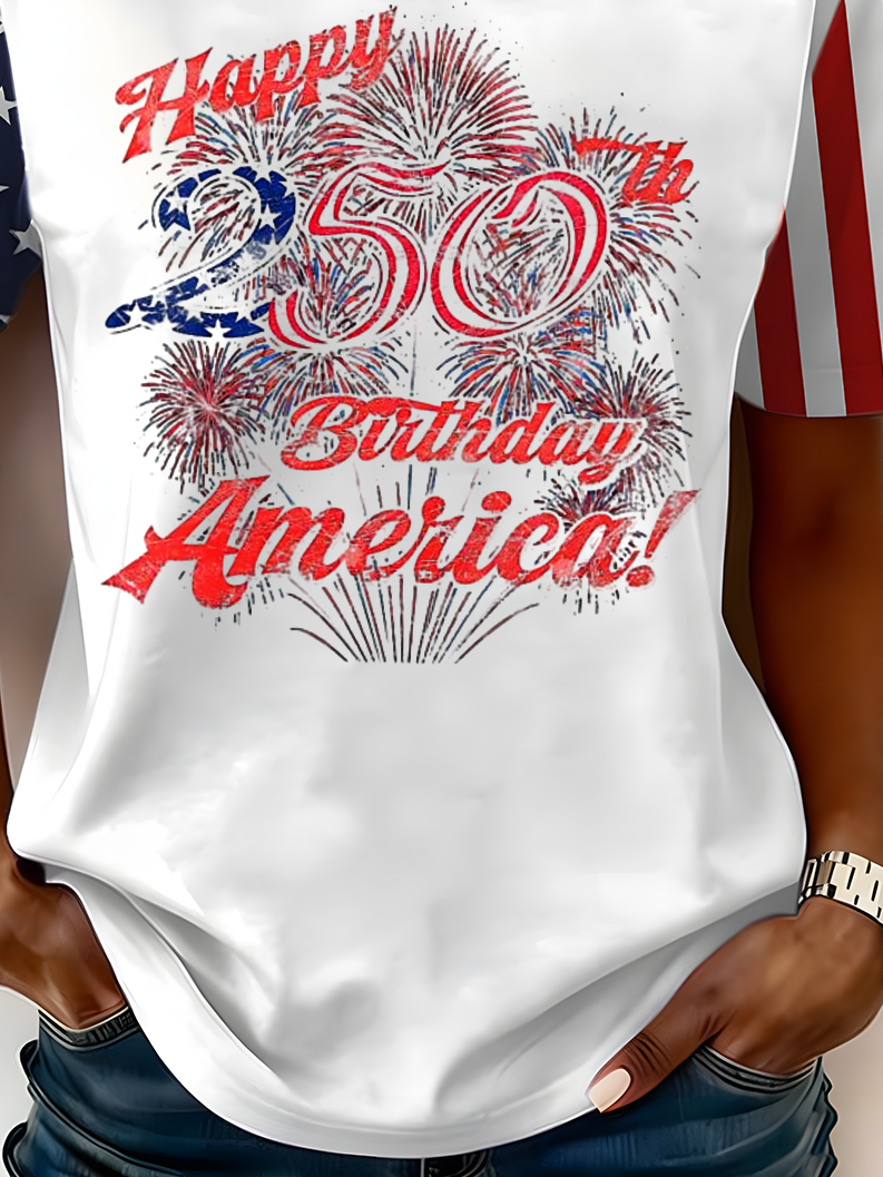 250th anniversary Casual Crew Neck T-Shirt