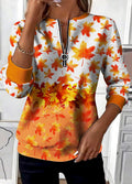 Stand Collar Regular Fit Casual Halloween Sweatshirt