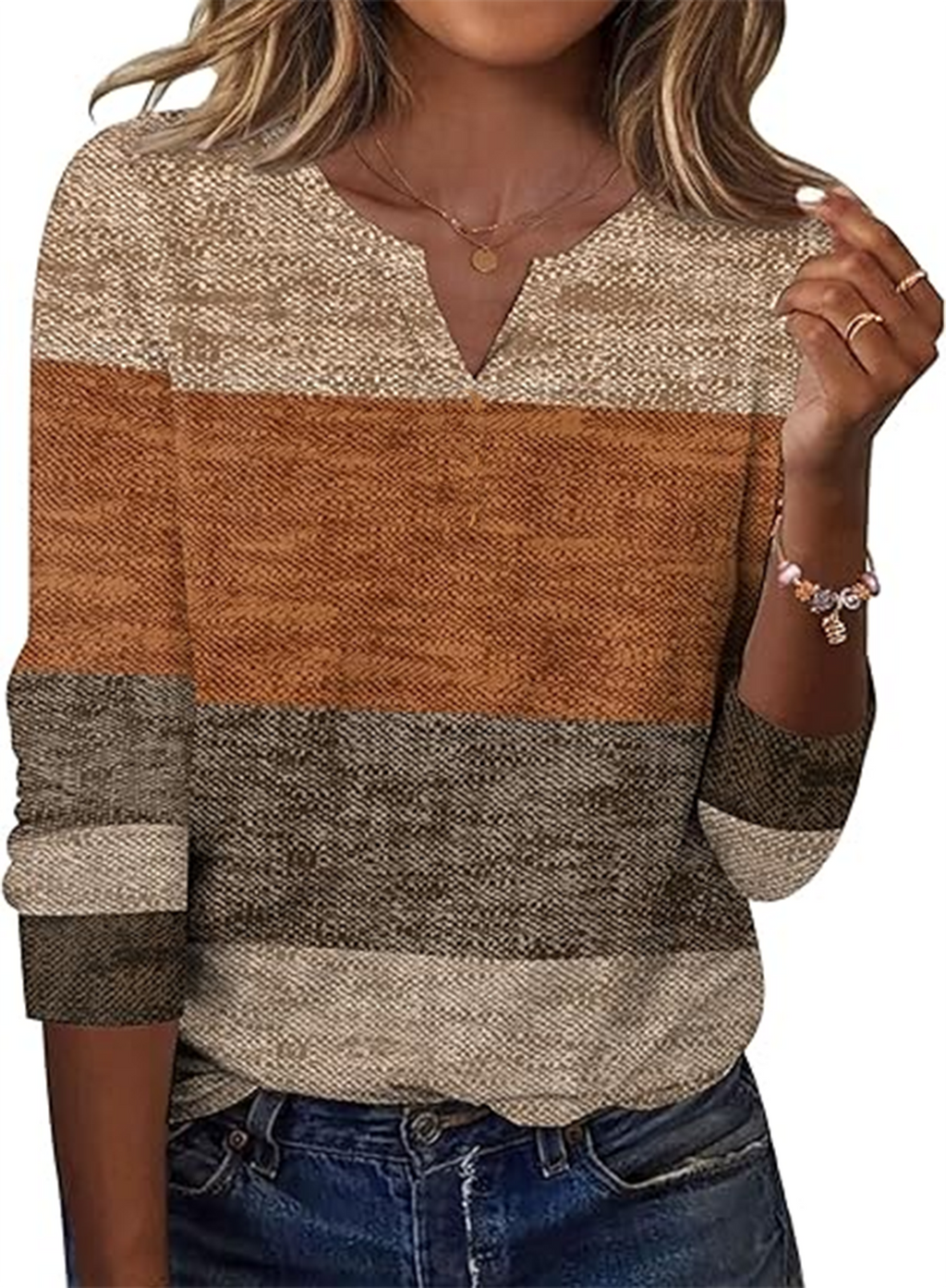 Cotton V Neck Loose Casual T-Shirt