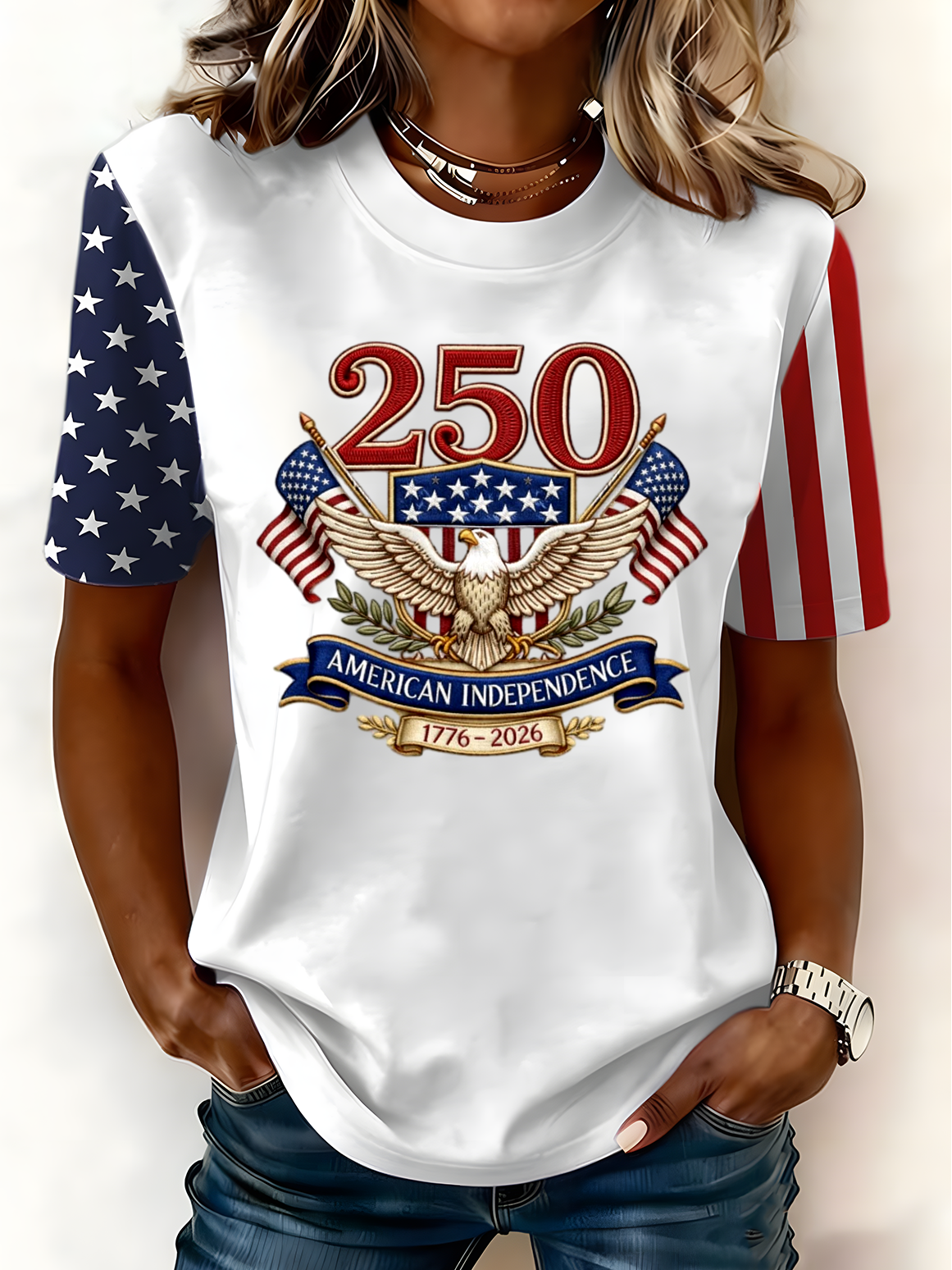 250th anniversary Casual Crew Neck T-Shirt