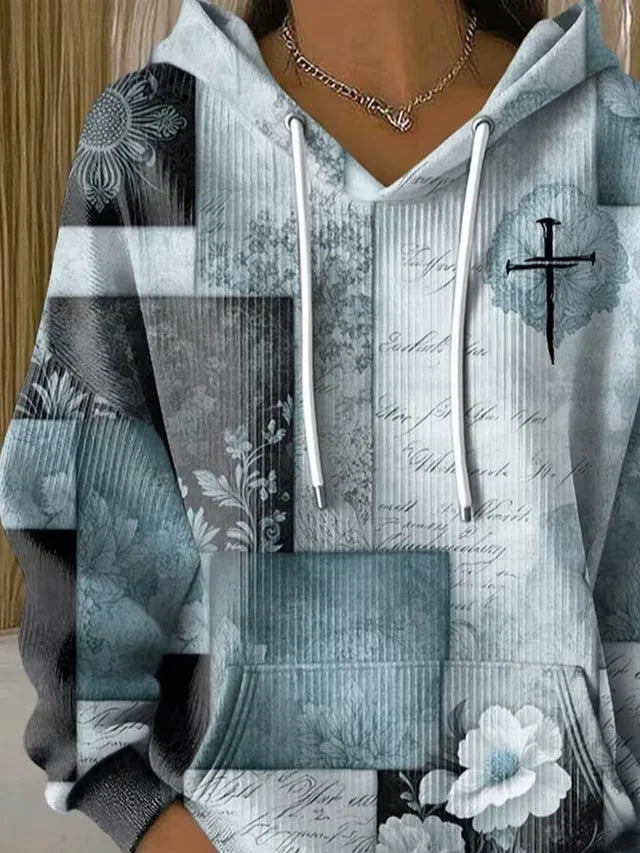 Printing Loose Hoodie Casual Hoodie