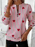 Crew Neck Simple Loose Valentine's Day Sweatshirt