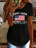 Retro American 250th Anniversary T-shirt, Vintage Independence Day T-shirt