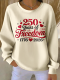 Women's 250th Anniversary Embroidered Pattern Sweatshirt