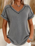 Casual Loose Striped Others T-Shirt