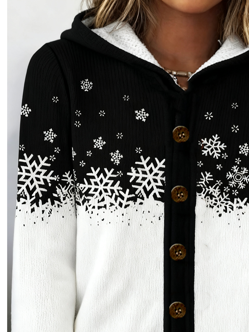 Wool/Knitting Christmas Casual Hoodie Cardigan