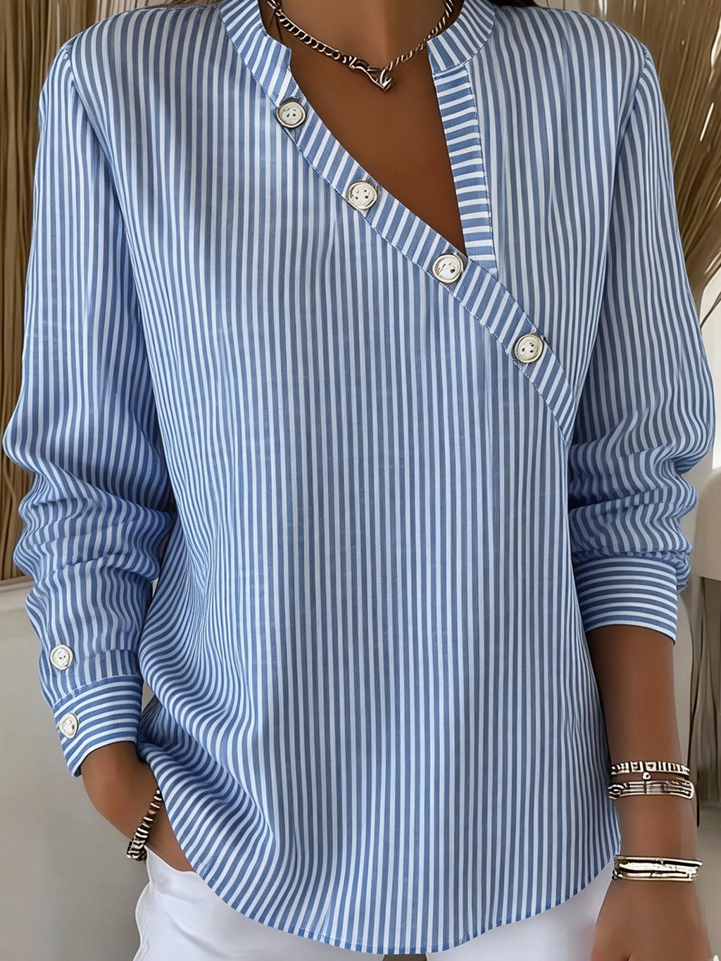 Others Loose Striped Vintage T-Shirt