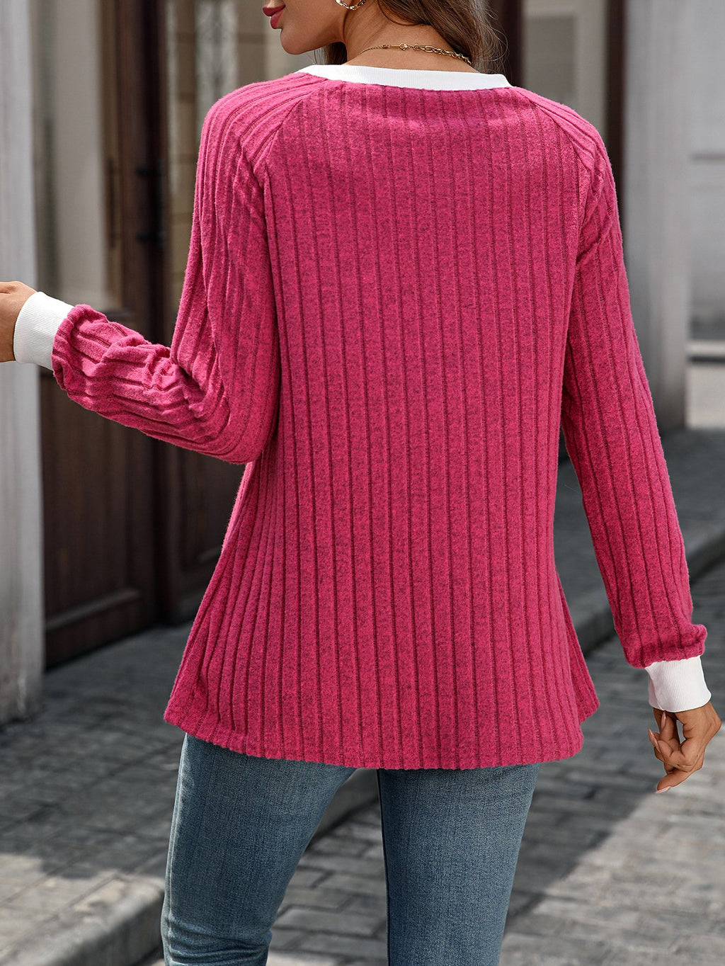 Casual Cotton Regular Fit Color Block T-Shirt