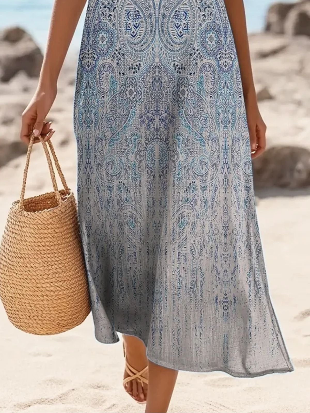 Ethnic Casual Dress With No