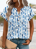 Cotton Elegant Geometric T-Shirt