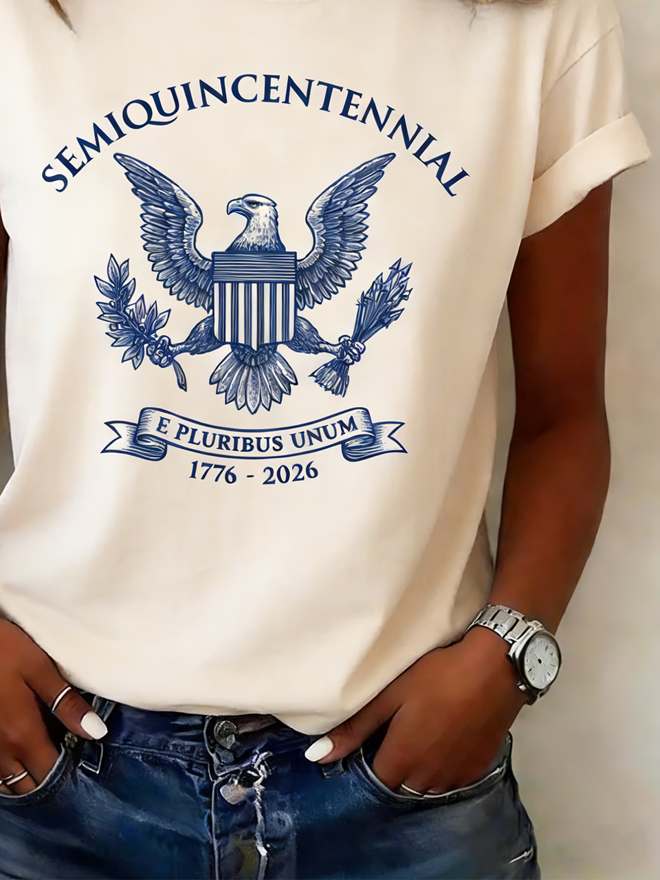 250th anniversary Casual Crew Neck T-Shirt