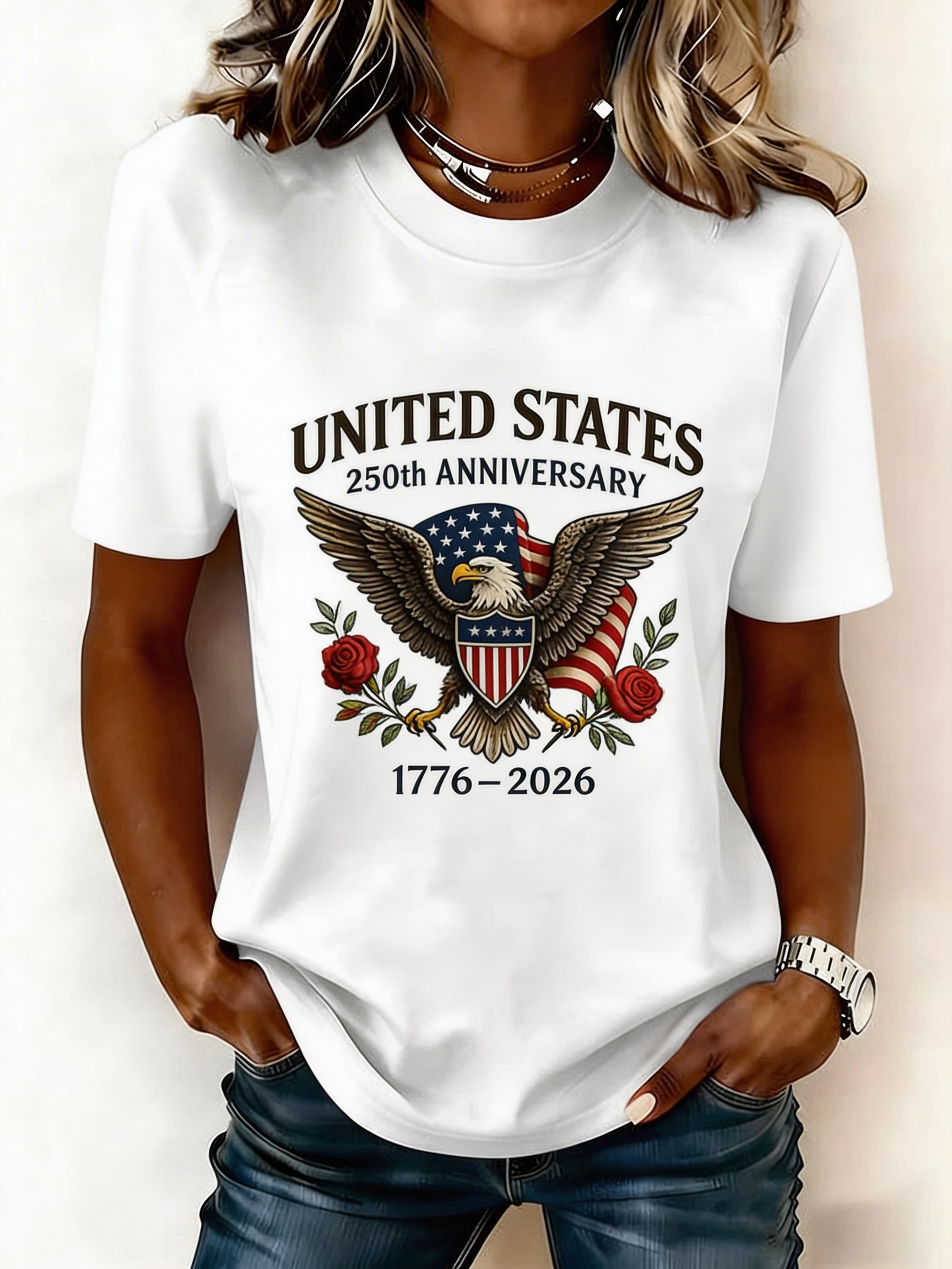 Crew Neck American Casual Regular Fit T-Shirt