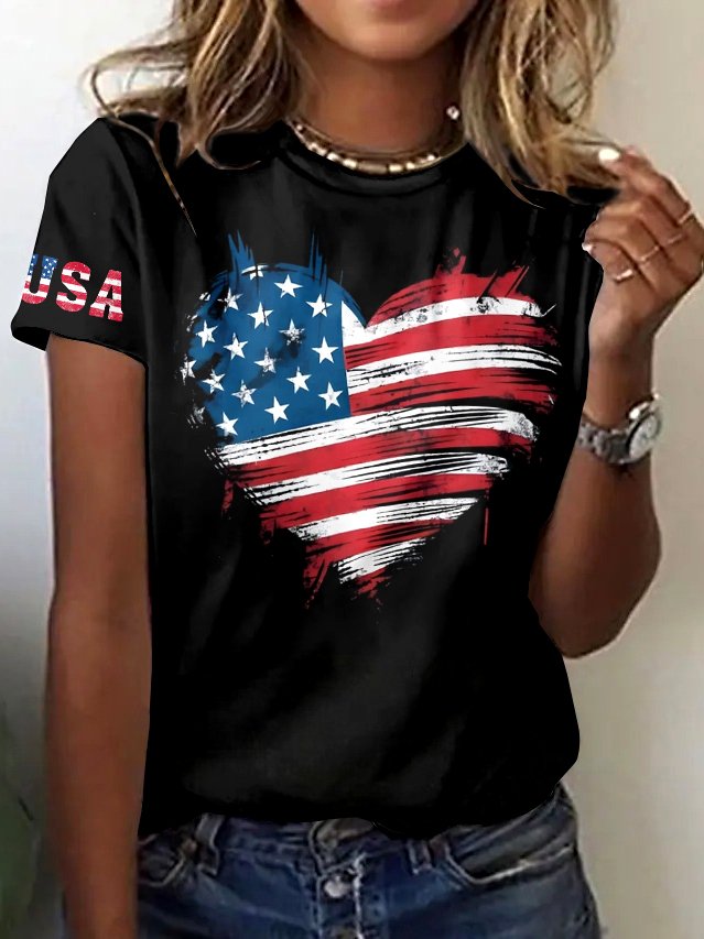 Casual Cotton Plain Crew Neck T-Shirt