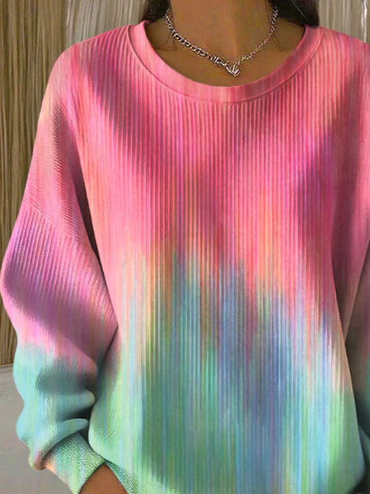 Casual Printing Crew Neck Sweatshirt