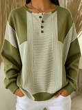 Others Casual Striped Loose Sweatshirt