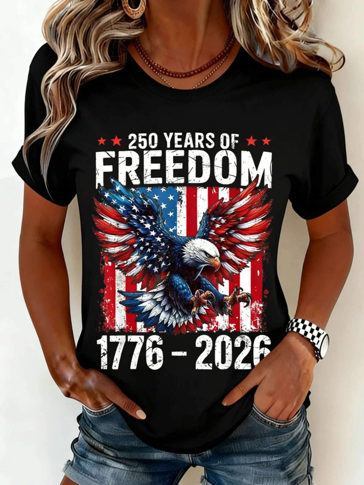 250th anniversary Casual Crew Neck T-Shirt