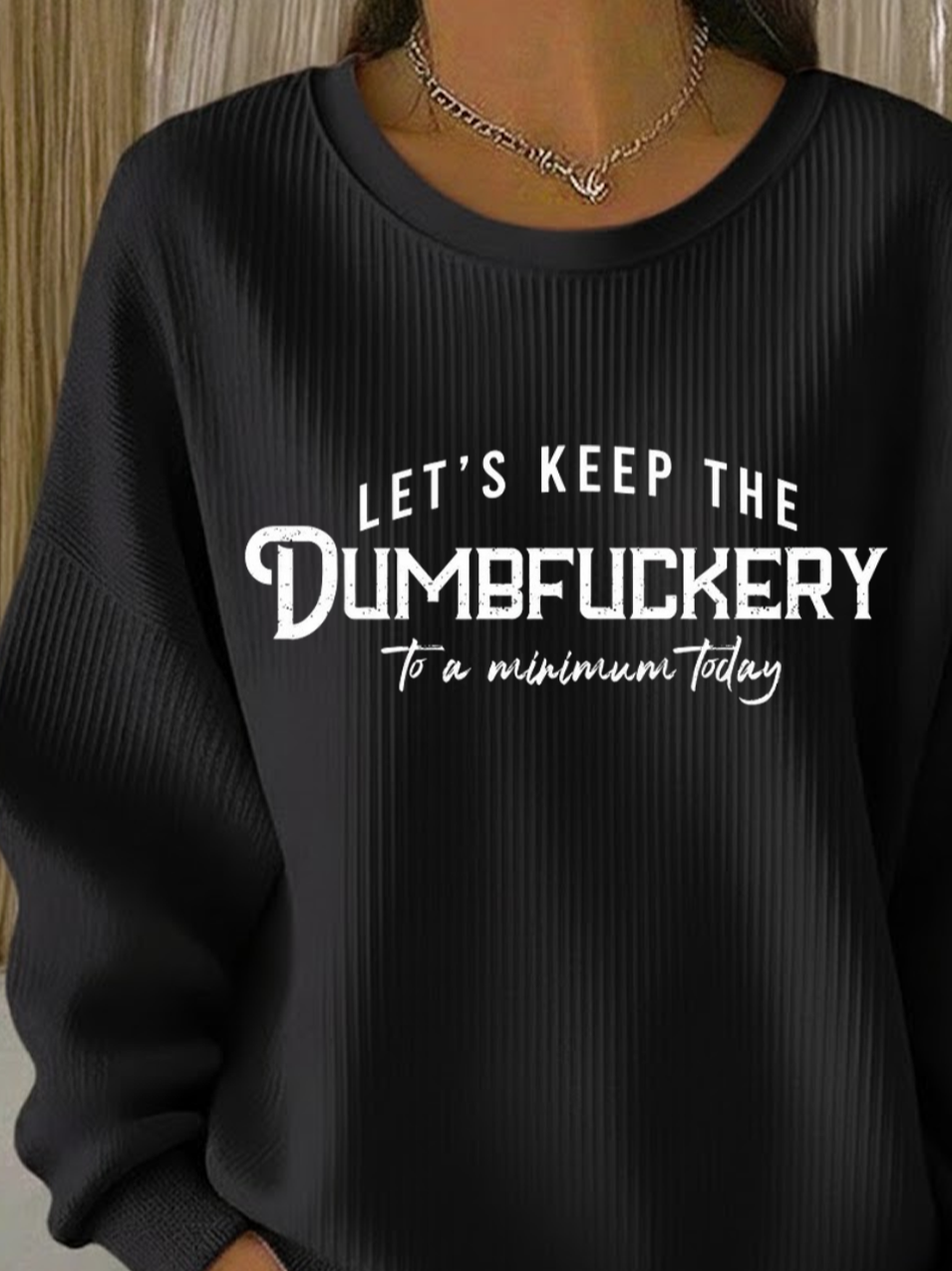 Casual Loose Text Letters Printing Sweatshirt
