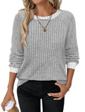 Loose Casual Fluff/Granular Fleece Fabric T-Shirt