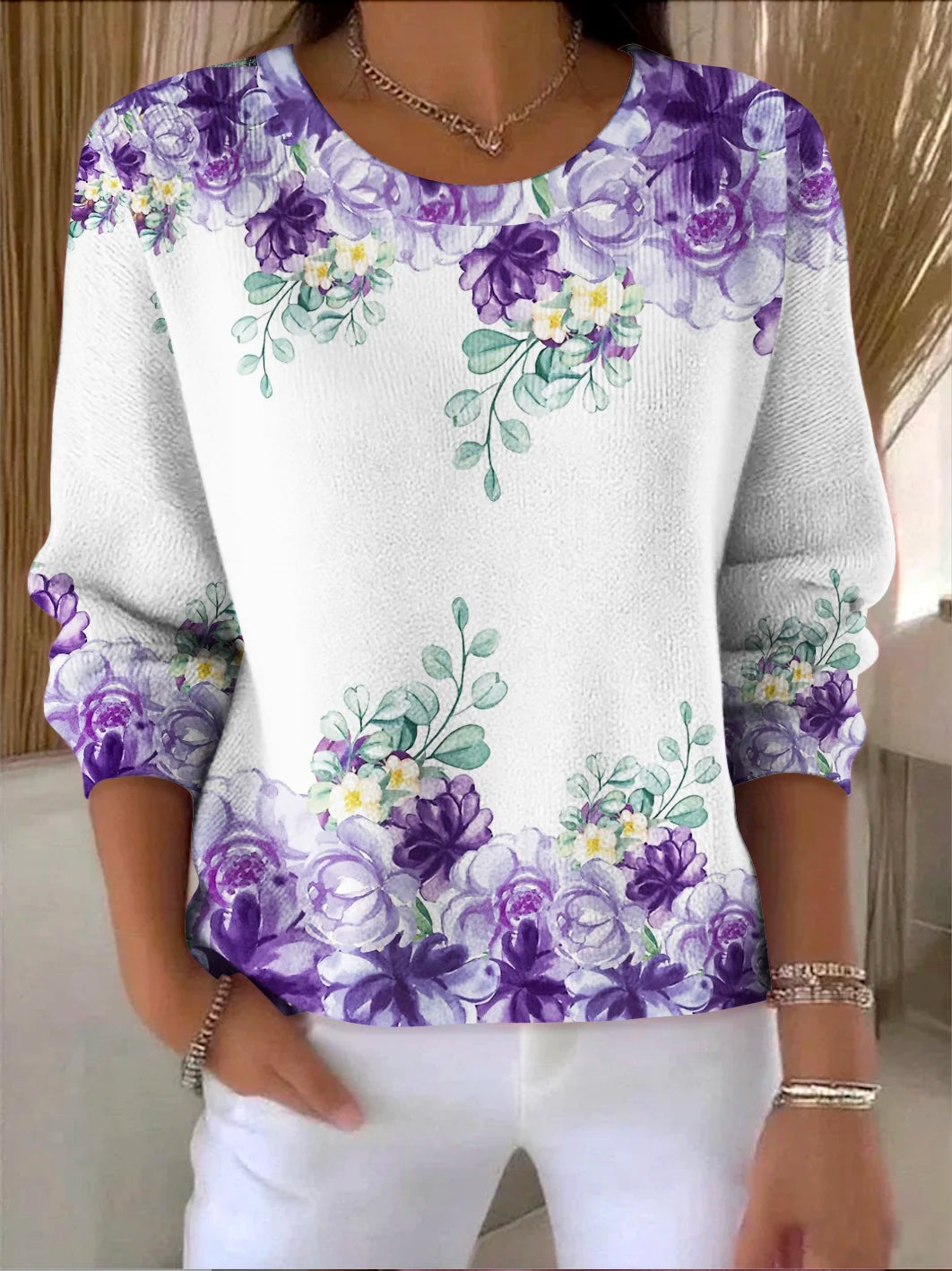 Vintage Floral Sweater