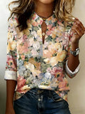 Floral Cotton-Blend Vintage Others Shirt