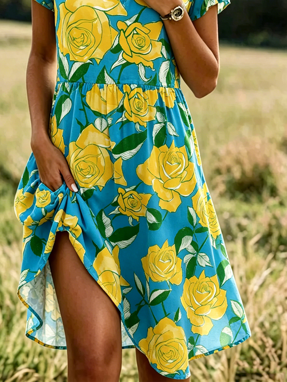 Elegant Shawl Collar Shirt Dress With No