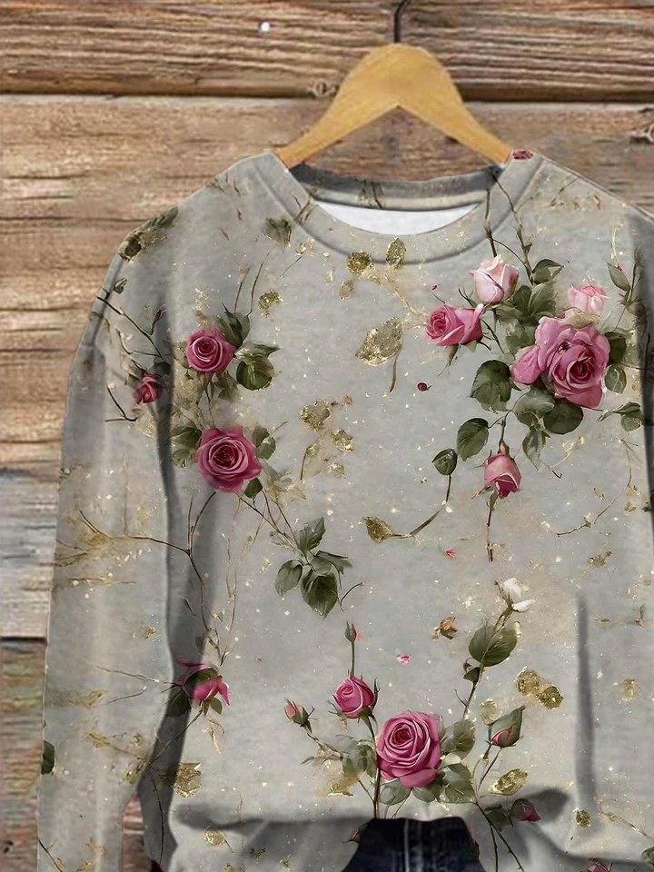 Casual Crew Neck Sweatshirt