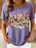 Casual Gradient Pattern Regular Fit T-Shirt