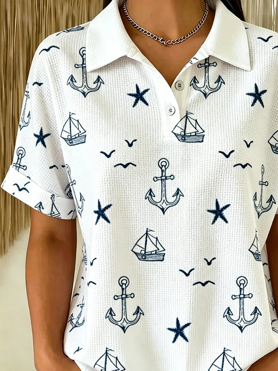 Anchor Polo Collar Vintage T-Shirt