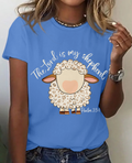 The Lord Is My Shepherd Easter Vintage Print T-Shirt