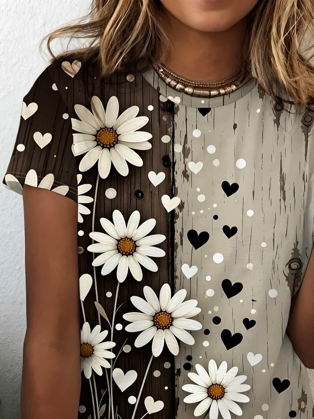 Women's Short Sleeve T-shirt Summer As Picture Floral Printing Jersey Crew Neck Daily Going Out Casual Top