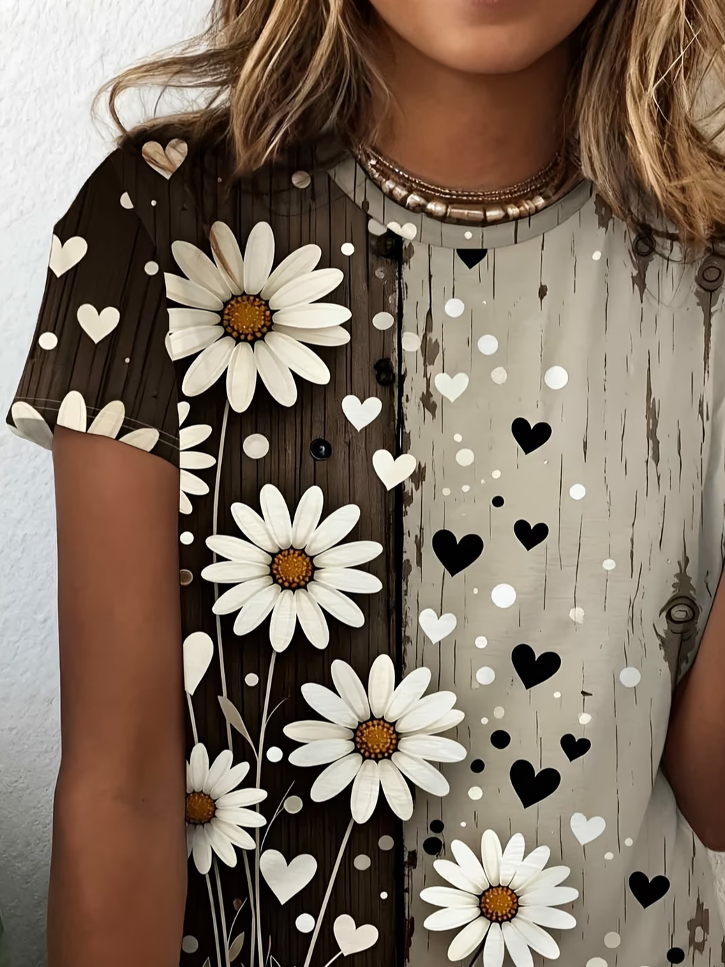 Women's Short Sleeve T-shirt Summer As Picture Floral Printing Jersey Crew Neck Daily Going Out Casual Top