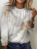 Floral Print Long Sleeve Crew Neck T-shirt