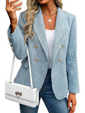 Casual Shawl Collar Regular Fit Cotton Blazer
