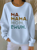 Text Letters Crew Neck Vintage Sweatshirt