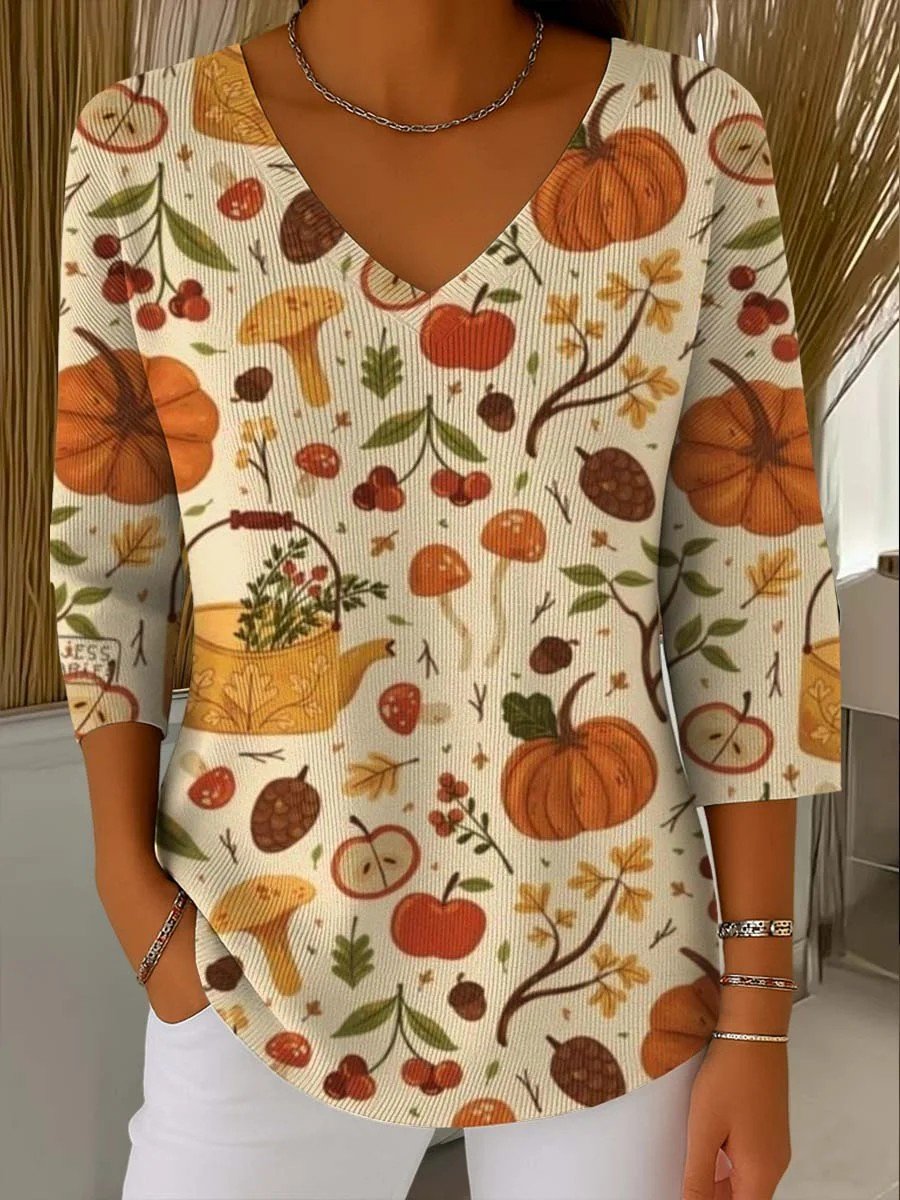 Casual Plants Loose T-Shirt