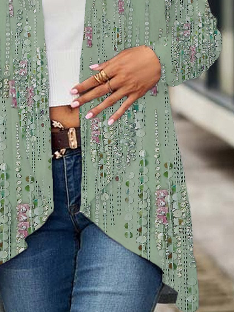 Women's Floral Spring Print Casual Fashion Cardigan