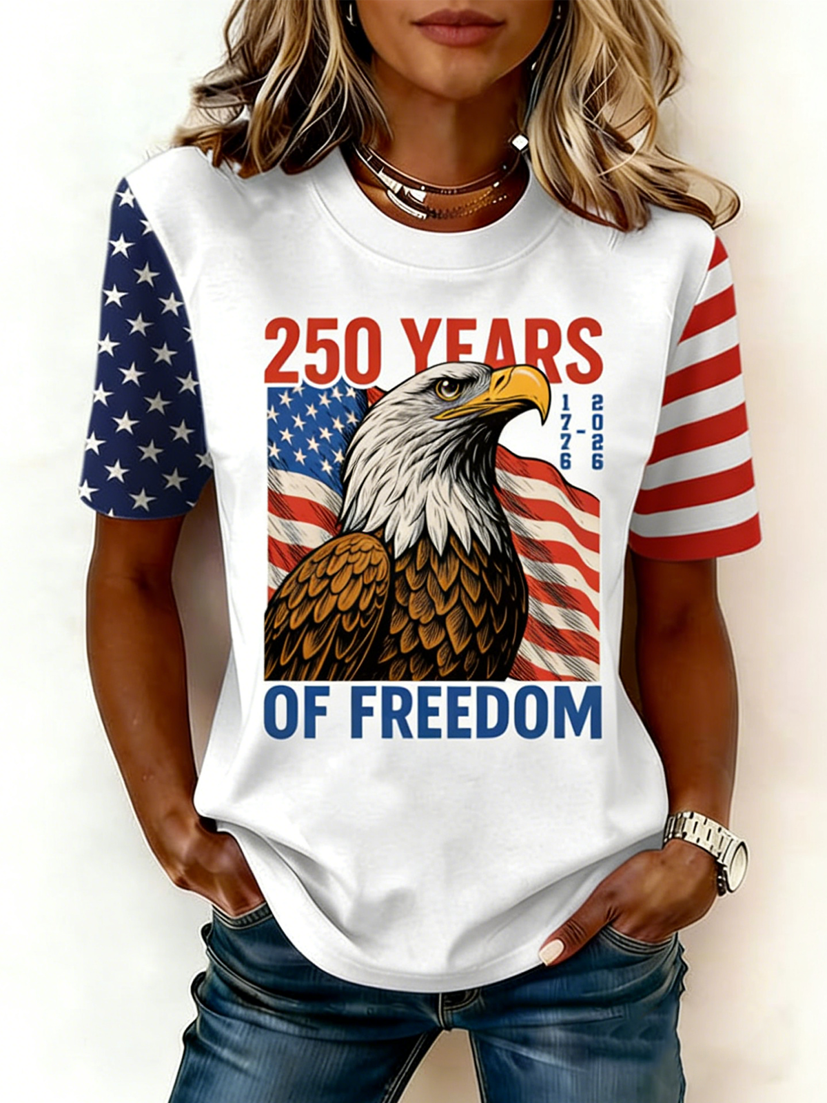 250th anniversary Casual Crew Neck T-Shirt