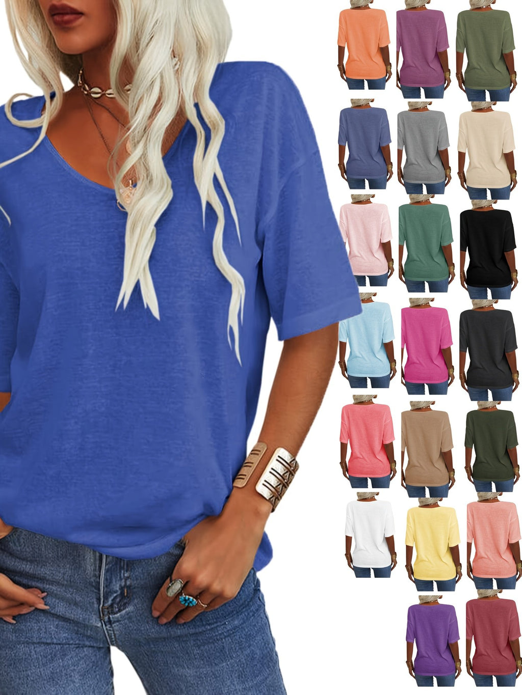Loose Casual V Neck T-Shirt